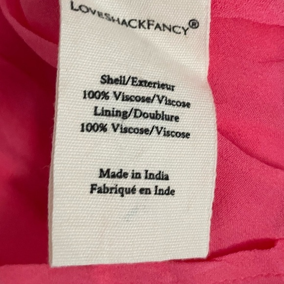 LOVESHACKFANCY Rena Dress Watermelon Ice Pink Magenta Stripe Ruffle smocked L - Picture 7 of 9